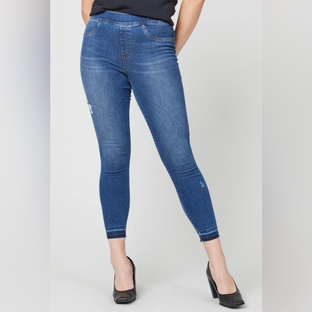 SPANX Distressed Ankle Skinny Jeans - Picture 4 of 16